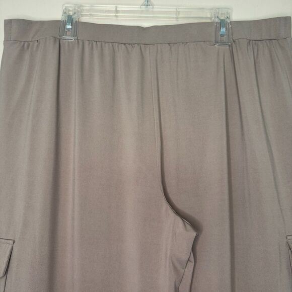 LISA RINNA collection women's size XL pull-on wide leg cargo travel lounge pants - Picture 4 of 9